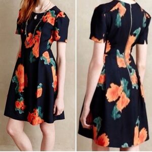 Anthropologie McGinn Poppy Palette Fit and Flare Dress 4